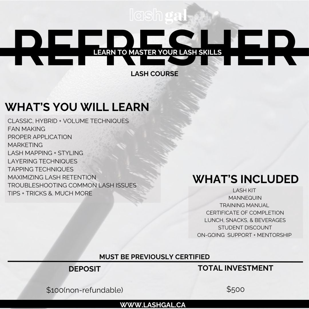 1:1 Lash Refresher Course